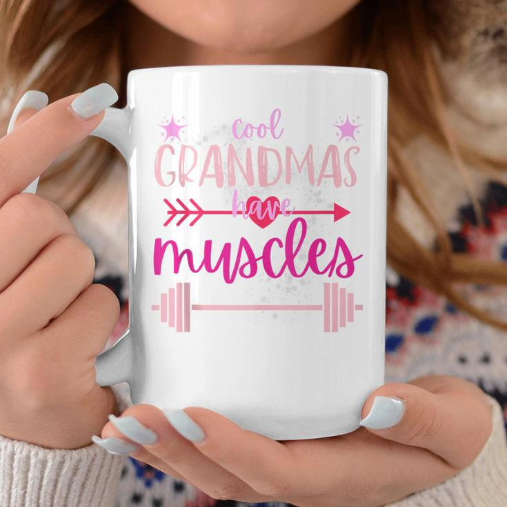 Cool Grandmas Have Muscles Gym Powerlifting Coffee Mug Funny Gifts