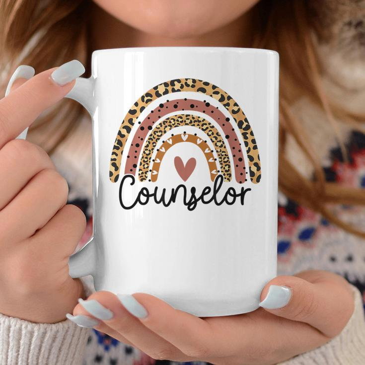 Counselor Rainbow Leopard School Counselor Coffee Mug Unique Gifts