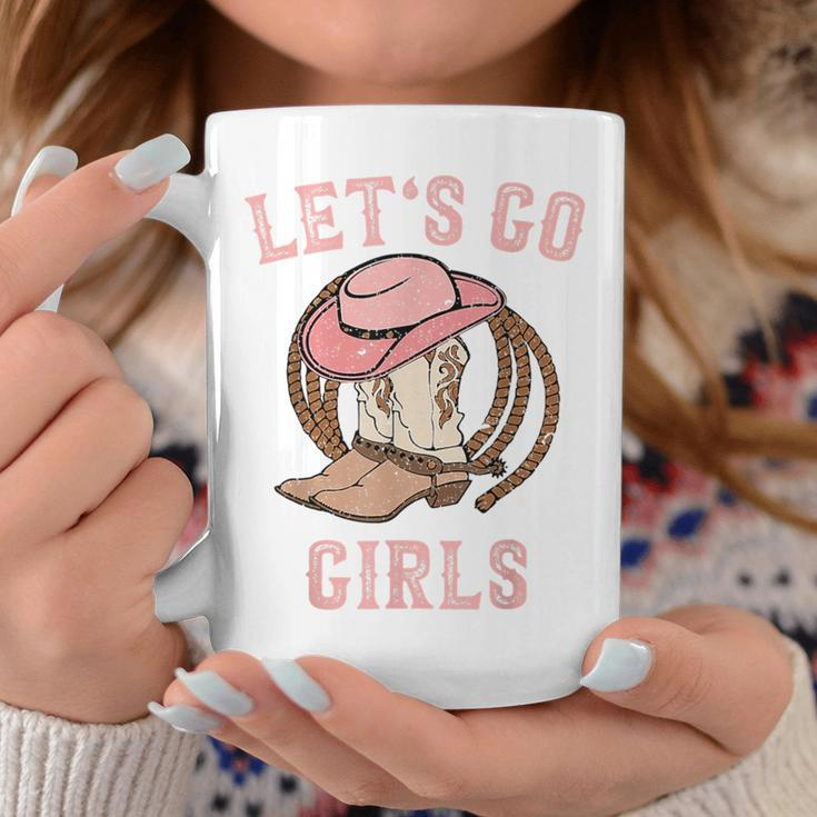 Cowboy Hat Boots Let's Go Girls Western Cowgirls Cowgirl Coffee Mug Unique Gifts