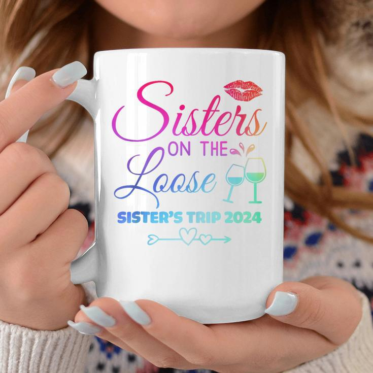 Cute Girls Trip Sisters On The Loose Sisters Trip 2024 Coffee Mug Personalized Gifts