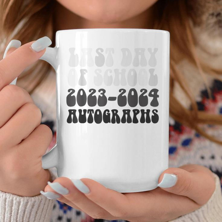 Cute Last Day Of School 2024 Autographs Graduation Sign My Coffee Mug Unique Gifts