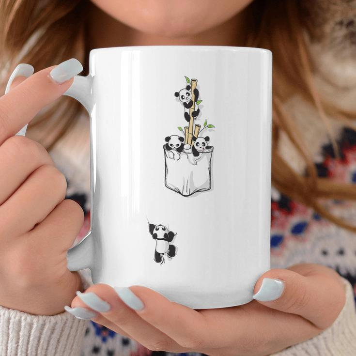 Cute Playful Panda Playing In Pocket Coffee Mug Unique Gifts