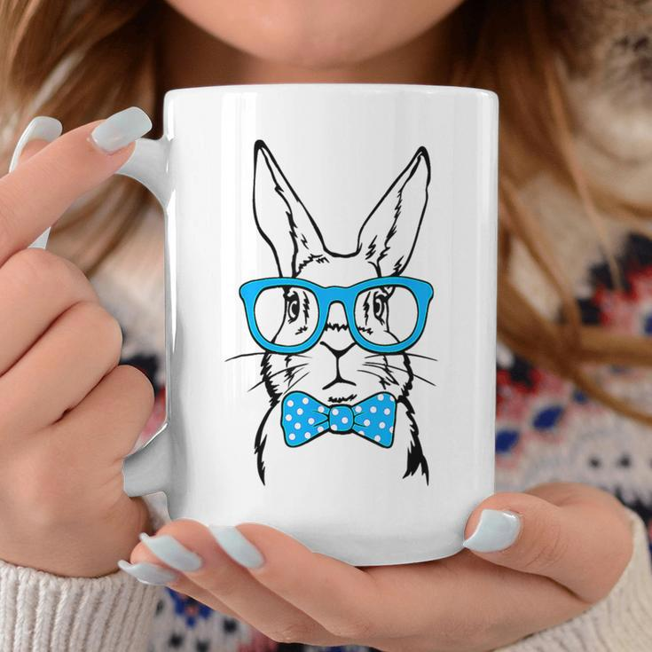 Cute Rabbit Bunny Face Glasses Bow Tie Happy Easter Day Boys Coffee Mug Funny Gifts