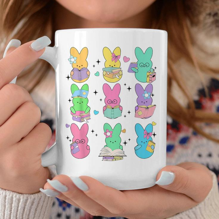 Cute Teacher Bunny Rabbit Reading Easter Bunnies Book Lovers Coffee Mug Funny Gifts