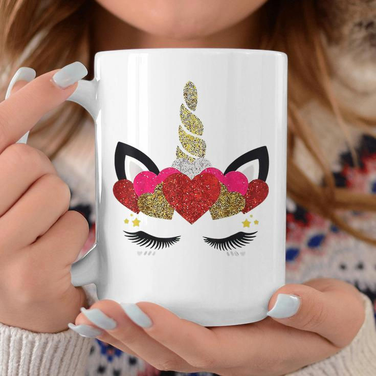 Cute Unicorn Heart Valentines Day Girls Kids Coffee Mug Unique Gifts