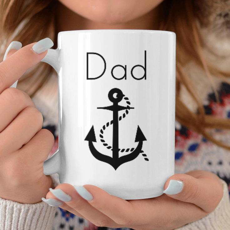 Dad Is My Anchor Father's Day Boat Ocean Summer Coffee Mug Funny Gifts