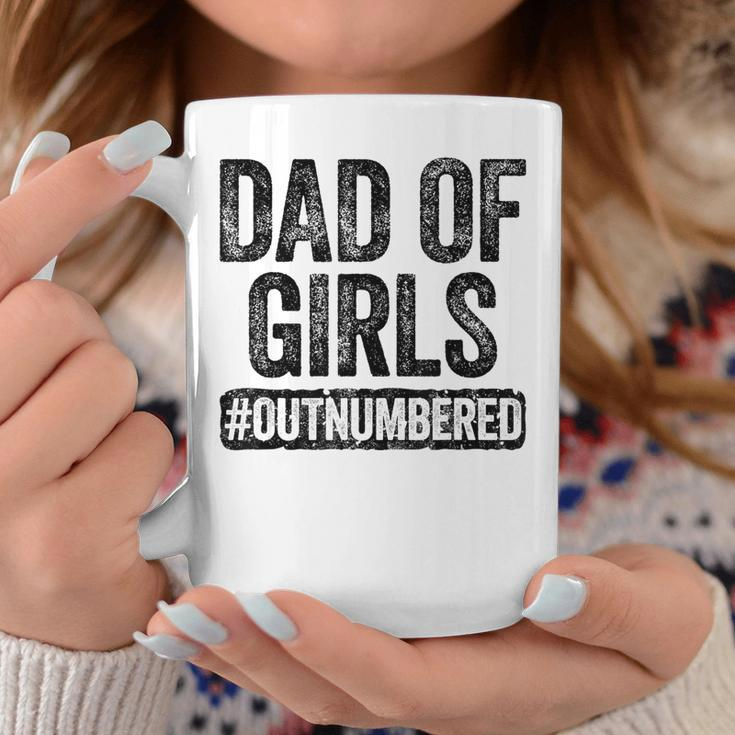 Dad Of Girls Outnumbered Father's Day Coffee Mug Unique Gifts