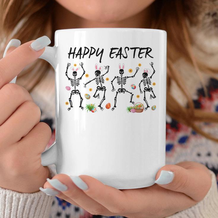 Dancing Skeletons With Bunny Ears & Easter Eggs Easter Day Coffee Mug Unique Gifts