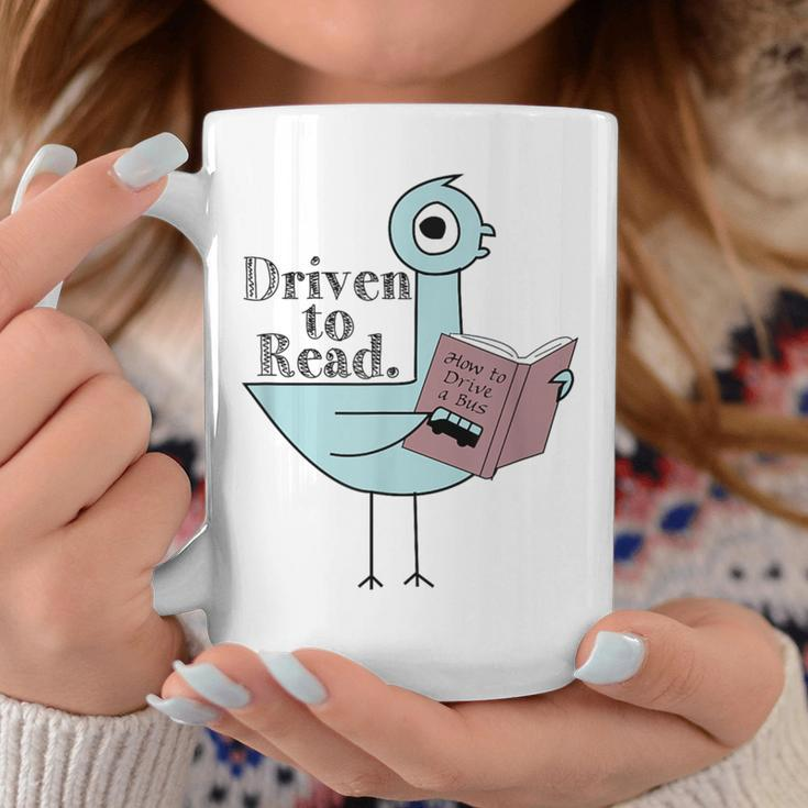 Driven To Read Pigeon Library Reading Books Readers Coffee Mug Unique Gifts
