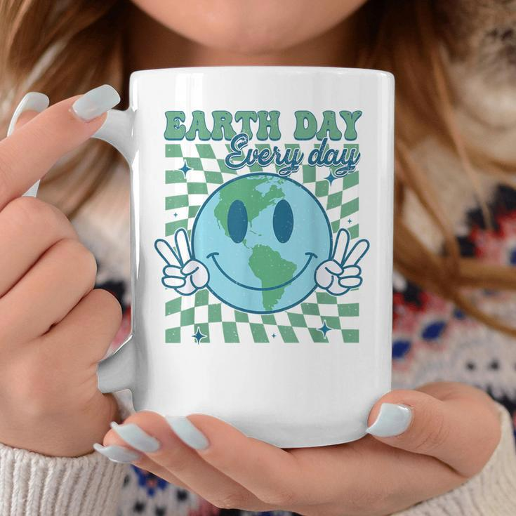 Earth Day Everyday Smile Face Hippie Planet Anniversary Coffee Mug Unique Gifts