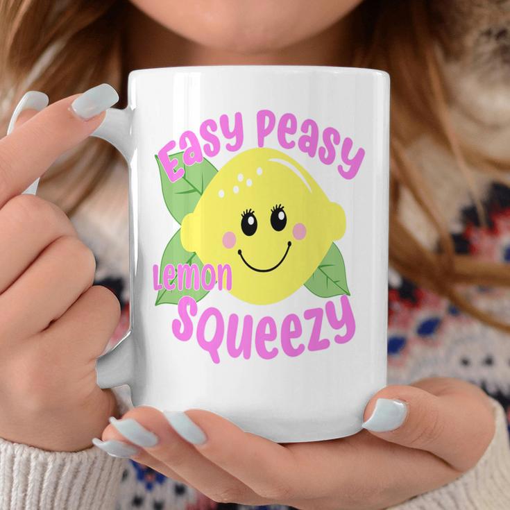 Easy Peasy Lemon Squeezy Fun Summertime Lemonade Lover Coffee Mug Unique Gifts