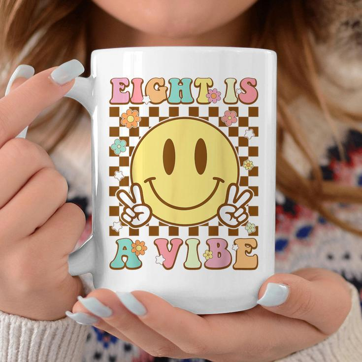 Eight Is A Vibe 8Th Birthday Groovy 8 Year Old Boys Girls Coffee Mug Funny Gifts