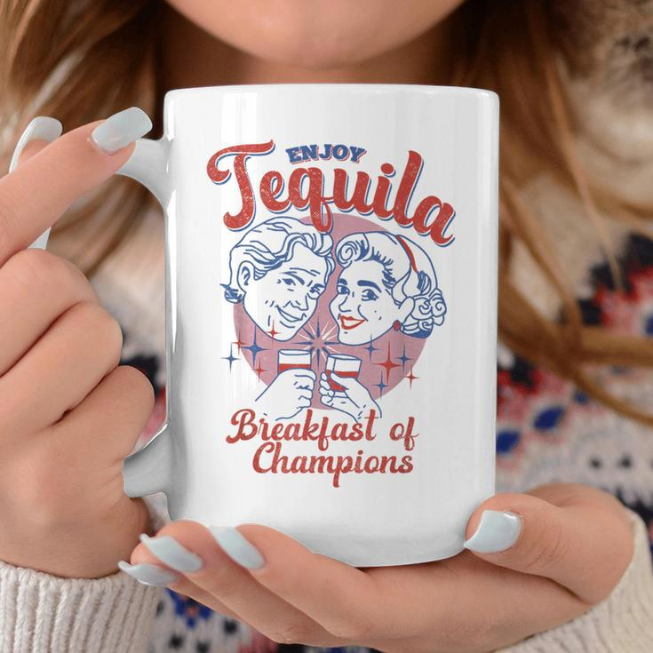 Enjoys Tequila The Breakfasts Of Championss Vintage Coffee Mug Unique Gifts