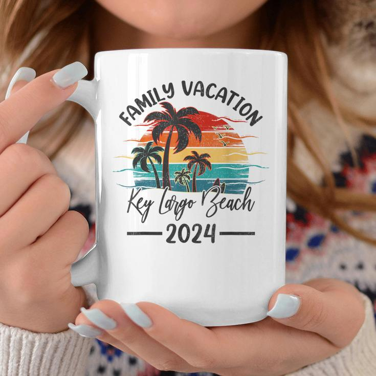 Family Vacation 2024 Vintage Florida Key Largo Beach Coffee Mug Unique Gifts