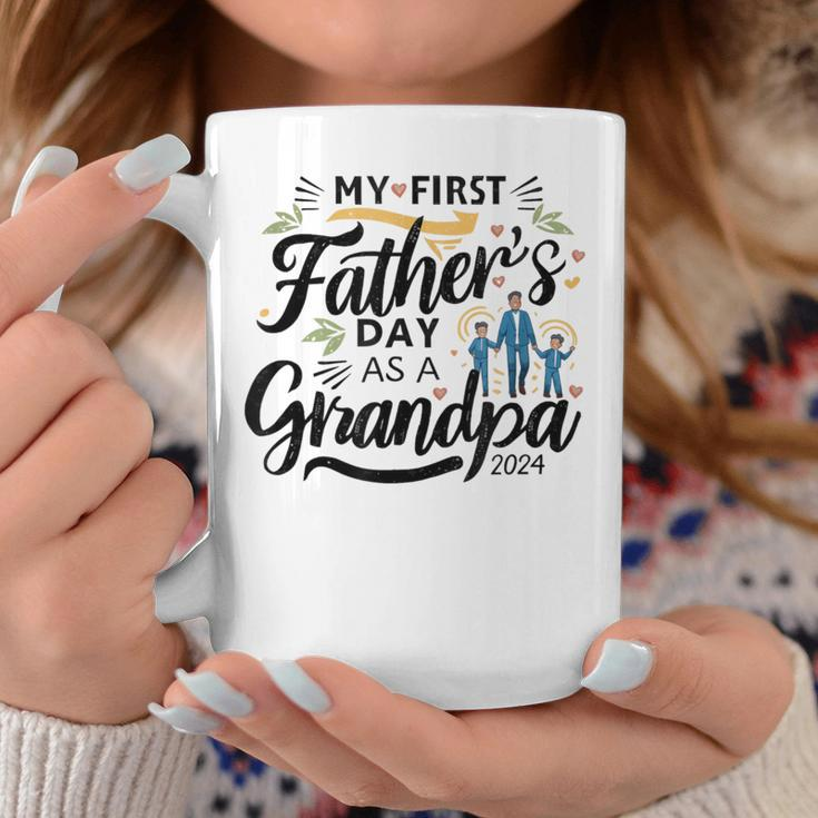 My First Father's Day As A Grandpa 2024 First Grandpa Day Coffee Mug Funny Gifts