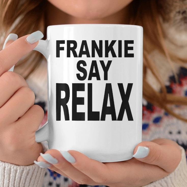 Frankie Say Relax Retro Vintage Style Blue Tassen Lustige Geschenke