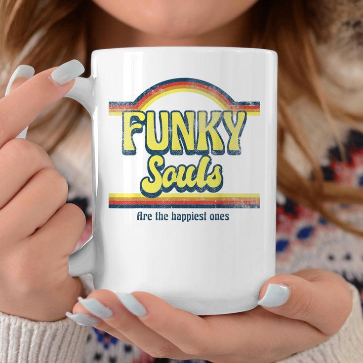 Funky Souls Are The Happiest Ones 70S Groovy Vintage Coffee Mug Unique Gifts