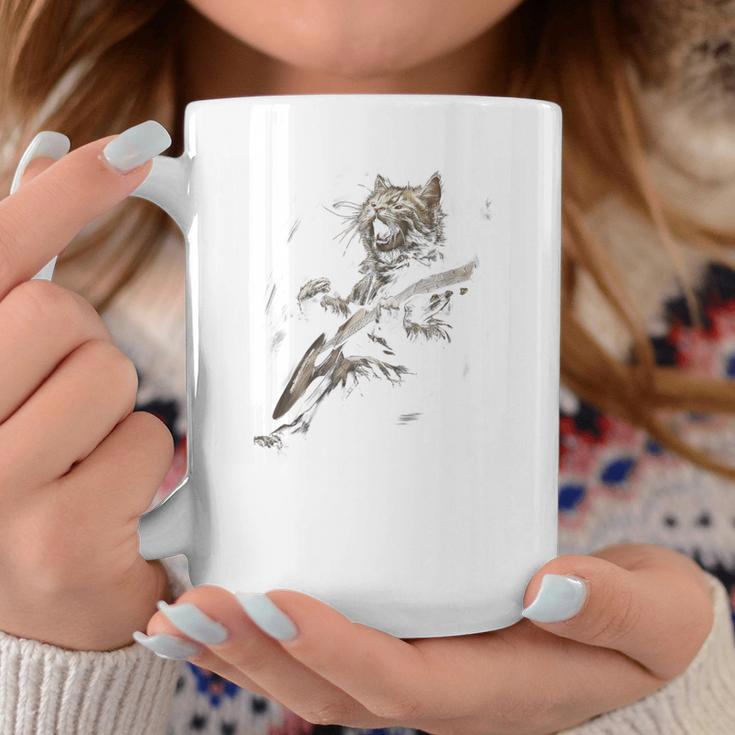 Rock Cat Singing And Playing Guitar Coffee Mug Unique Gifts