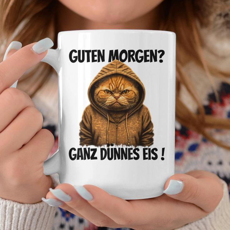 Saying Guten Morgen Ganz Thin Eis Cat White Tassen Lustige Geschenke