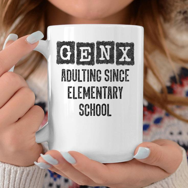 Generation X Adulting Since Elementary School Gen X Coffee Mug Unique Gifts