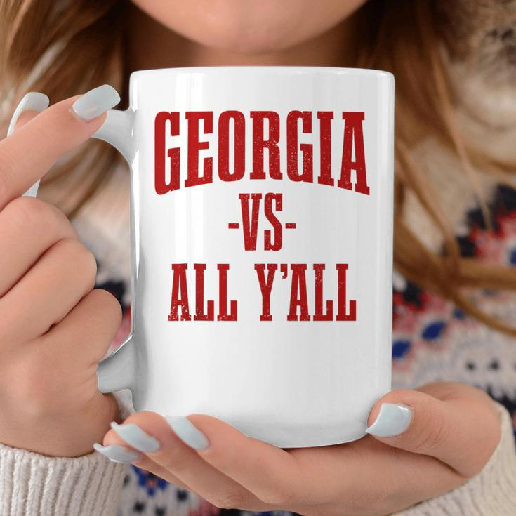 Georgia Vs All Y'all The Peach State Vintage Pride Coffee Mug Personalized Gifts