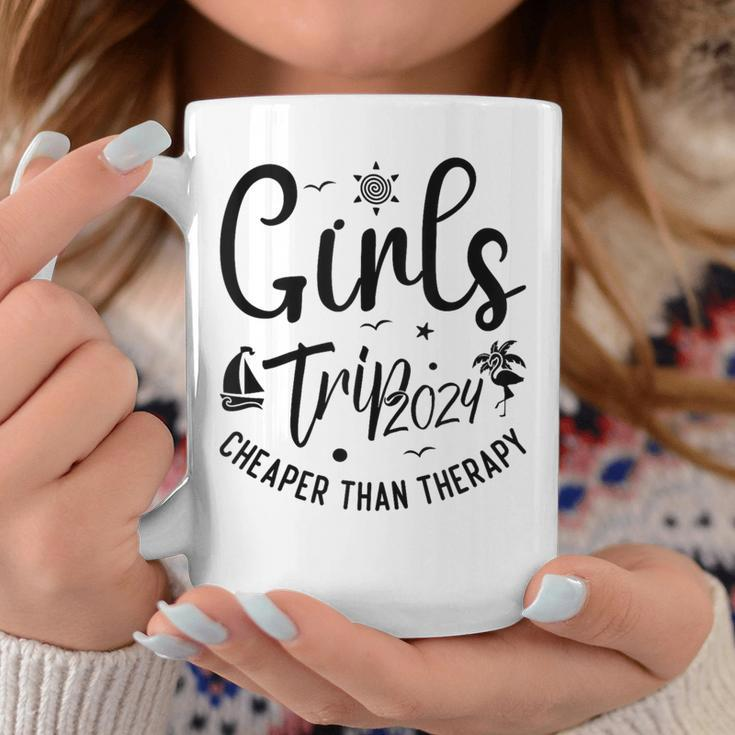 Girls Trip Cheaper Than A Therapy 2024 Girls Trip Matching Coffee Mug Unique Gifts