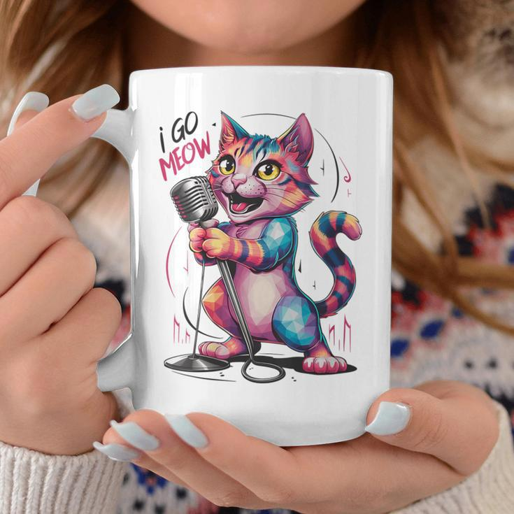 I Go Meow Colorful Singing Cat Coffee Mug Unique Gifts