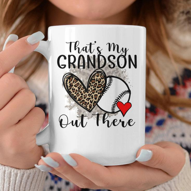 Grandma Grandpa Baseball That's My Grandson Out There Coffee Mug Unique Gifts