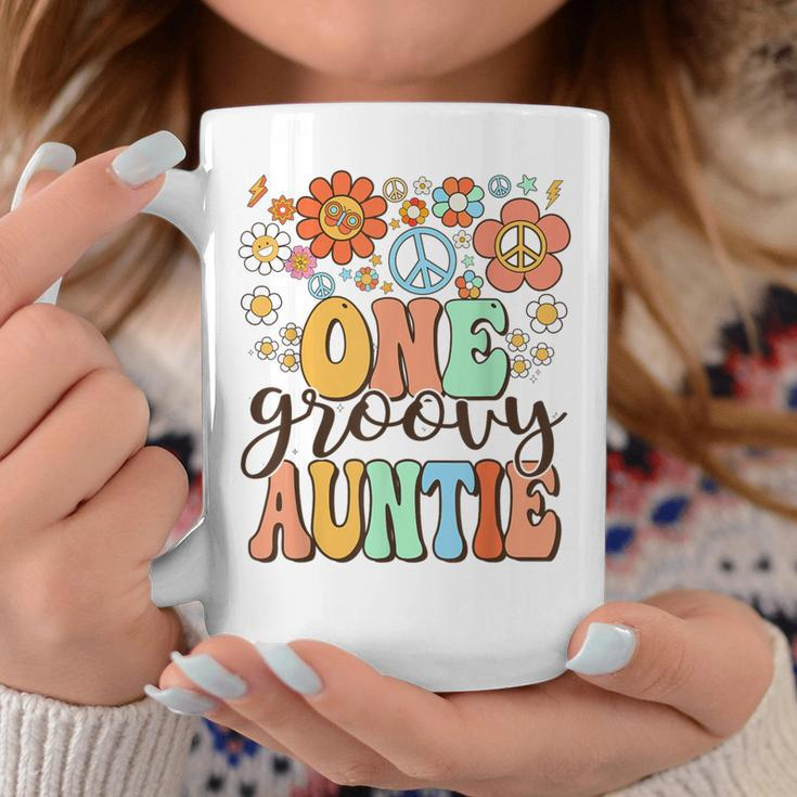 Groovy Auntie Retro Aunt Birthday Matching Family Party Coffee Mug Funny Gifts