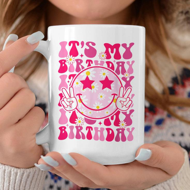 Groovy It's My Birthday Ns Girls Pink Smile Face Coffee Mug Funny Gifts