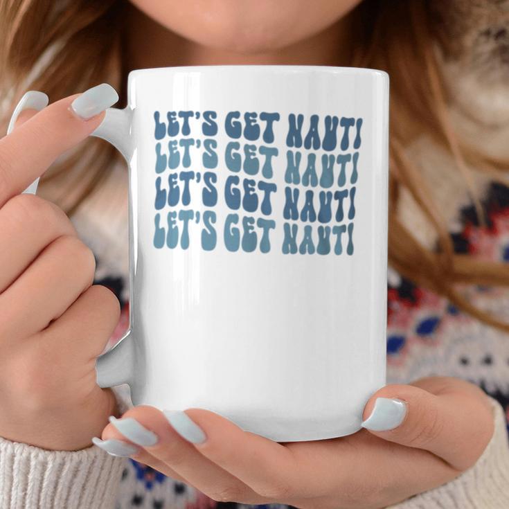 Groovy Let’S Get Nauti Nautical Bachelorette Party Bridal Coffee Mug Unique Gifts