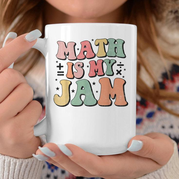 Groovy Math Is My Jam First Day Back To School Math Teachers Coffee Mug Funny Gifts