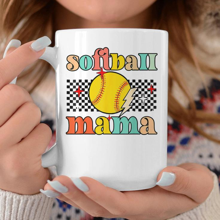 Groovy Retro Softball Mom Mama Sport Lover Coffee Mug Unique Gifts