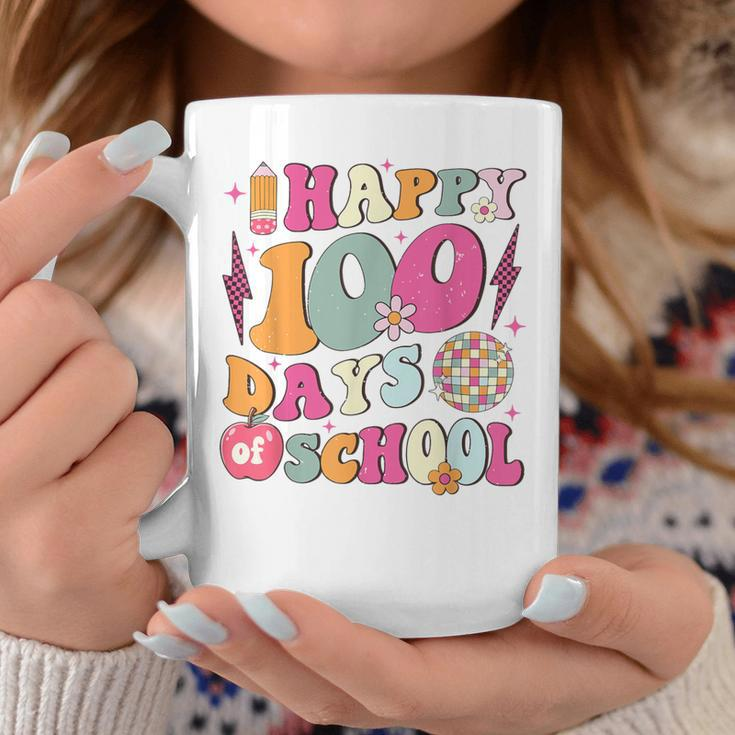 Happy 100 Days Of School Retro Disco 100Th Day Of School Coffee Mug Unique Gifts