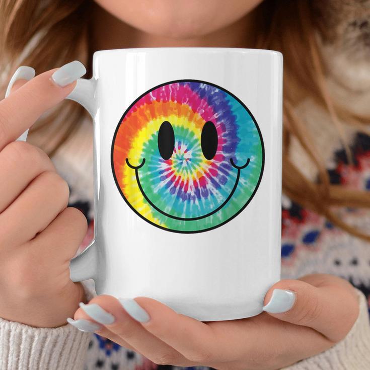 Happy Face Cute Aesthetic Tie Dye Smile Face Men Coffee Mug Unique Gifts