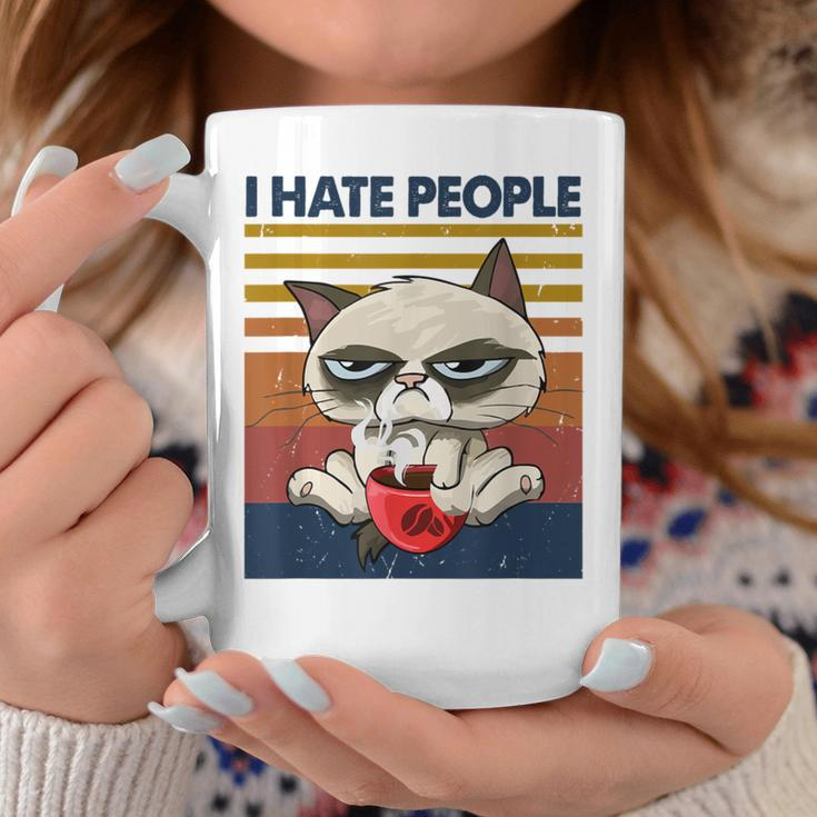 I Hate People VintageI Hate People Cat Coffee Coffee Mug Unique Gifts