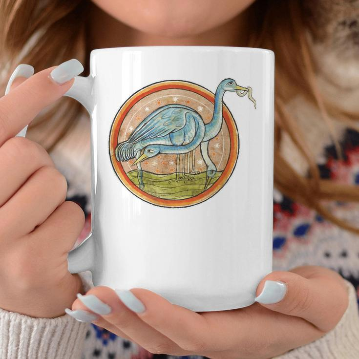 Heron Antique Illustration Ca 1240 Coffee Mug Unique Gifts
