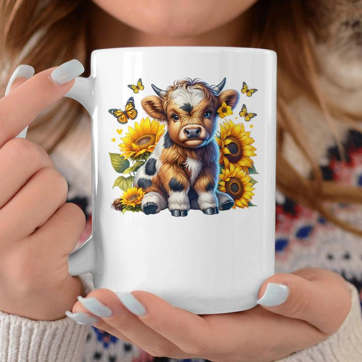 Highland Cow Sunflower Mother's Day Farmer Farming Coffee Mug Unique Gifts