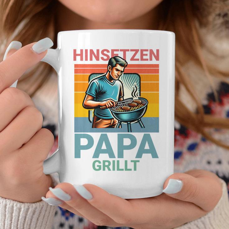 Hinsetzen Papa Grillt Bbq Spruch Tassen Lustige Geschenke