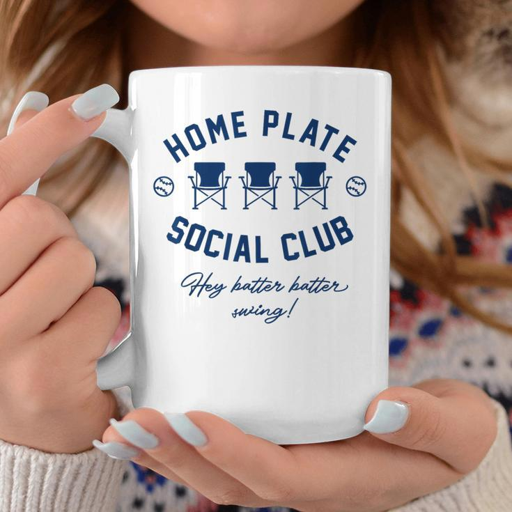 Home Plate Social Club Baseball Or Softball Women Coffee Mug Funny Gifts