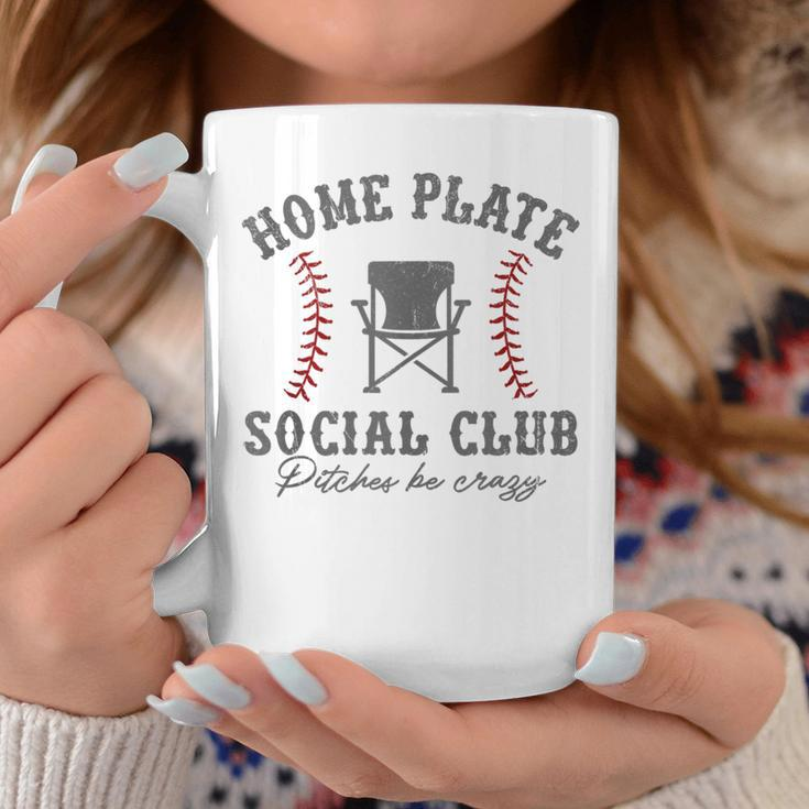 Home Plate Social Club Pitches Be Crazy Baseball Coffee Mug Personalized Gifts