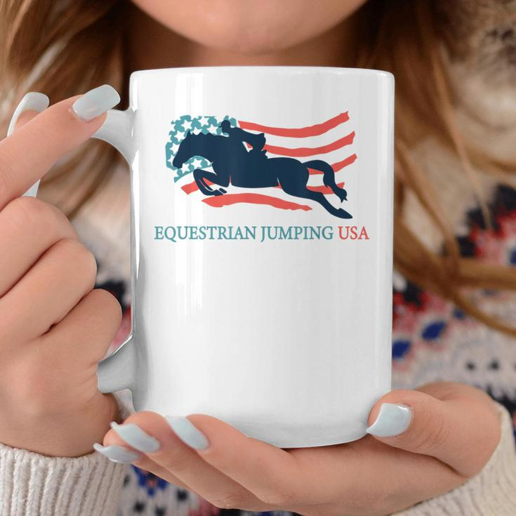 Horse Rider Equestrian Jumping Usa Team Coach American Flag Coffee Mug Personalized Gifts