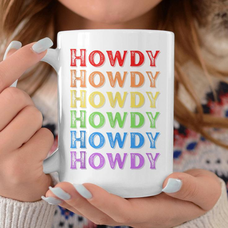 Howdy Gay Pride Flag Nashville For Lgbtq Tennessee Queer Coffee Mug Unique Gifts