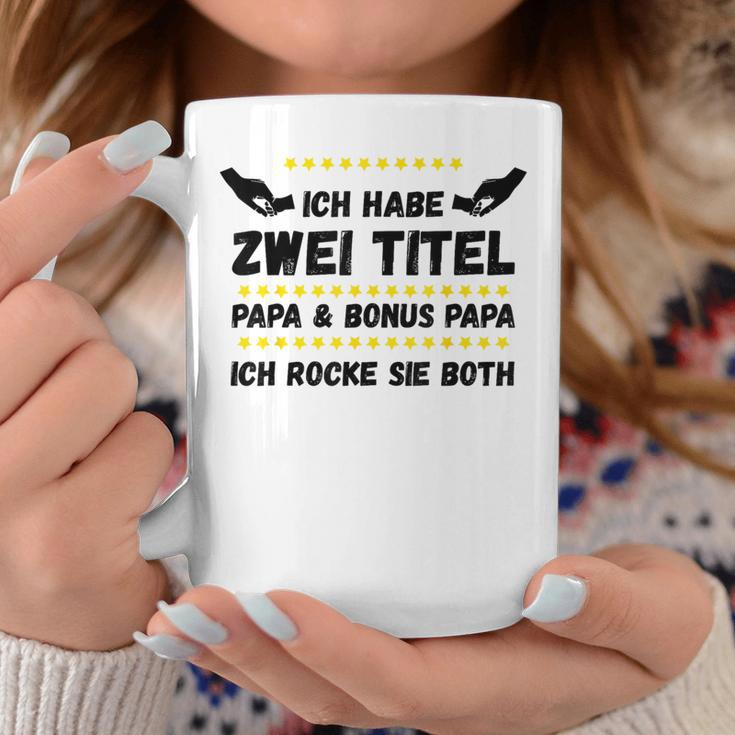 Ich Habe Zwei Titel Papa Und Bonus Papa Rocke Sie Both Tassen Lustige Geschenke