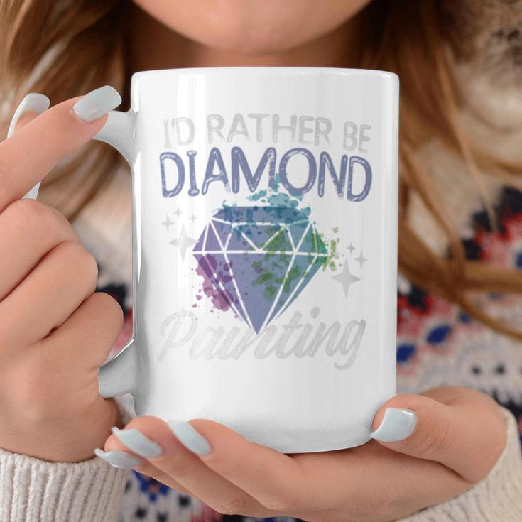 I'd Rather Be Diamond Painting Painter Artist Coffee Mug Unique Gifts