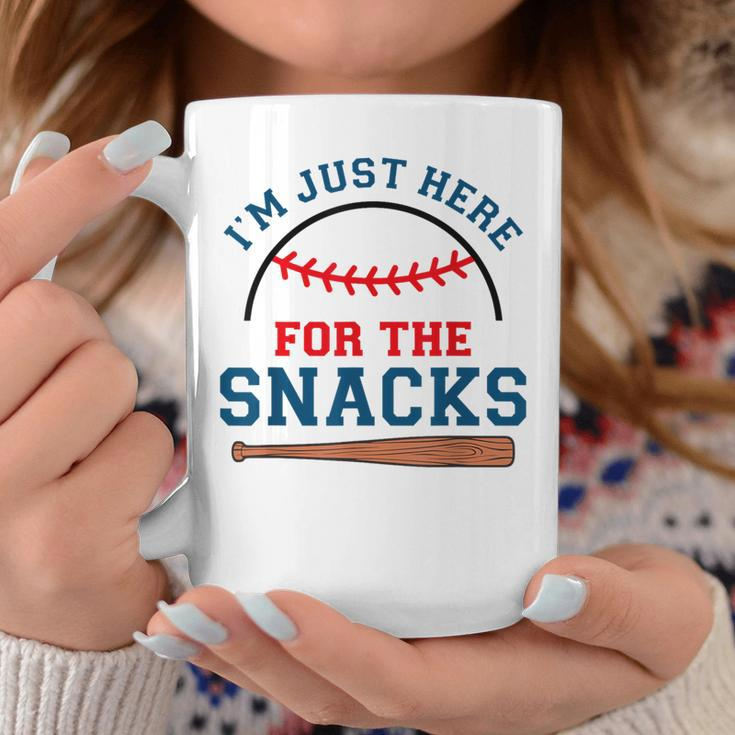 I'm Just Here For The Snacks Baseball Season Softball Coffee Mug Funny Gifts