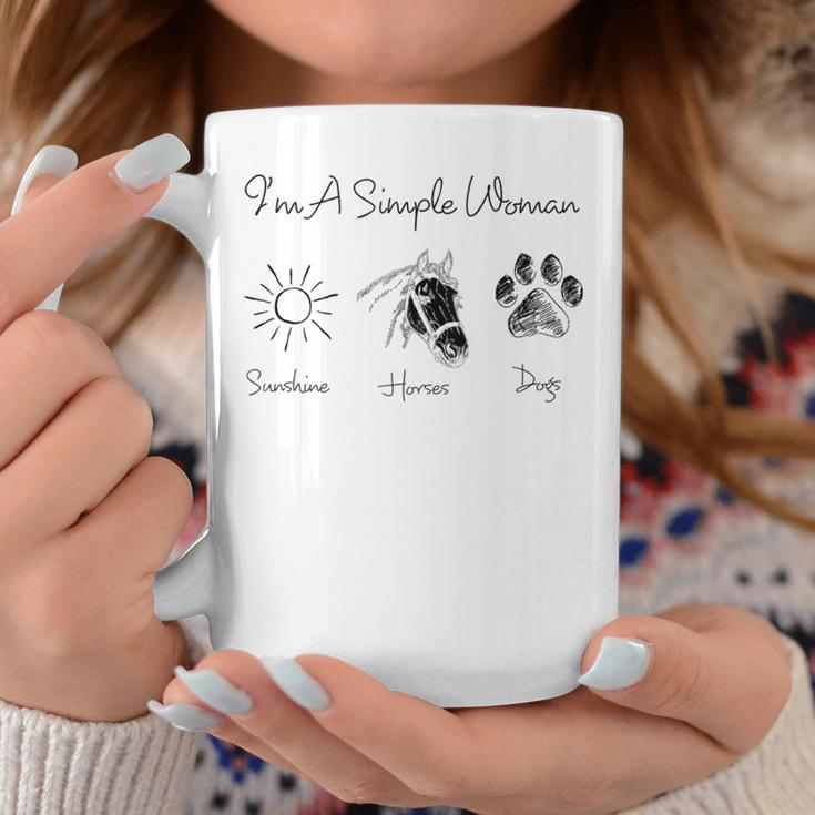 I'm A Simple Woman Sunshine Horse Dog Lover Coffee Mug Unique Gifts