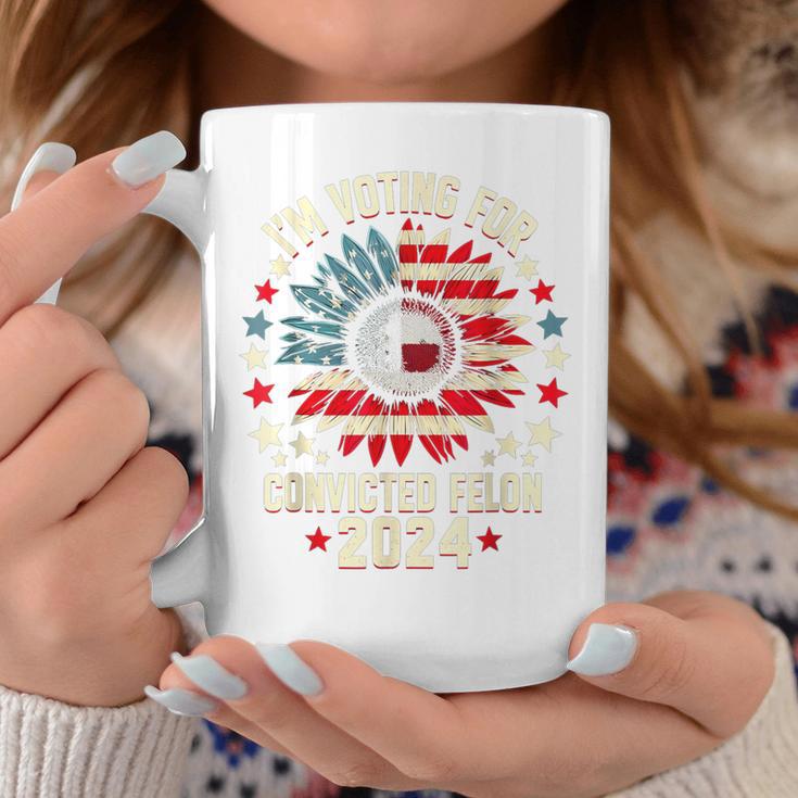 I'm Voting For A Felon In 2024 Men Us Flag Convicted Felon Coffee Mug Unique Gifts