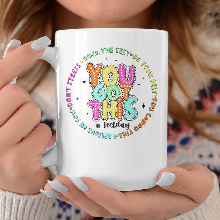 Its Test Day You Got This Rock The Test Dalmatian Dots Coffee Mug Unique Gifts