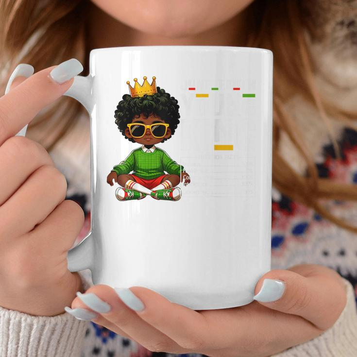 Junenth Black Young King Nutritional Facts Melanin Boys Coffee Mug Unique Gifts